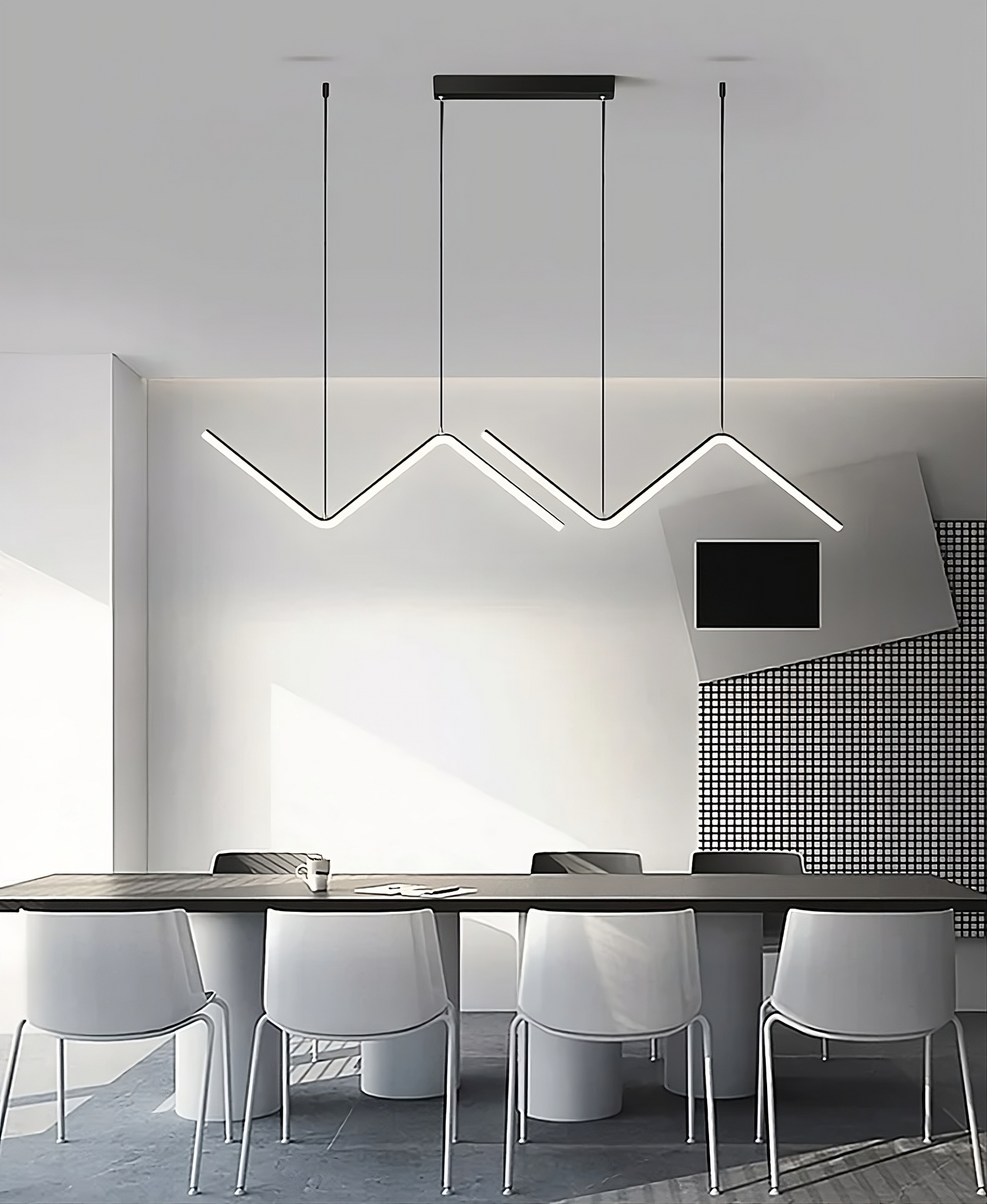 Minimalist Zigzag LED Pendant Light
