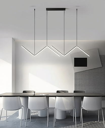 Minimalist Zigzag LED Pendant Light