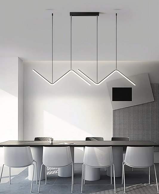 Minimalist Zigzag LED Pendant Light