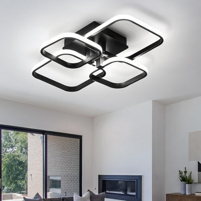 Modern 4-Squares LED Ceiling Light