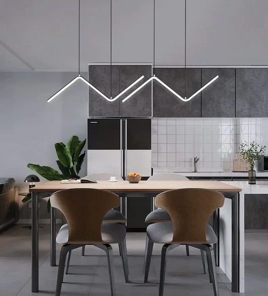 Minimalist Zigzag LED Pendant Light