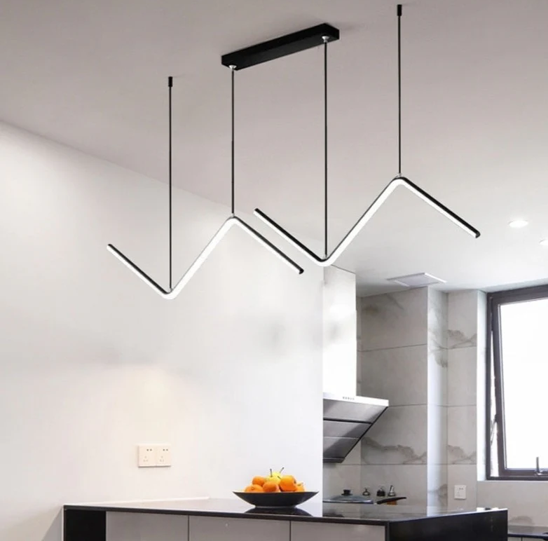 Minimalist Zigzag LED Pendant Light