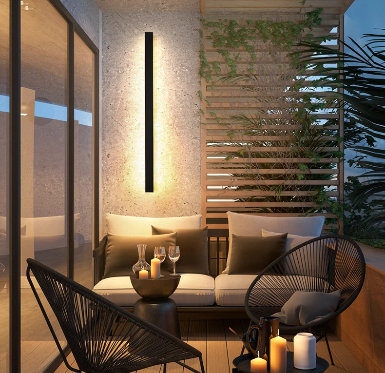 Slim Vertical Outdoor Wall Light