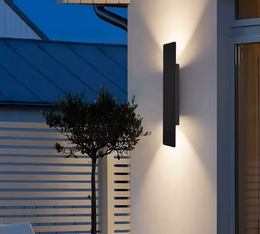 Two-Beam Vertical Outdoor Wall Light